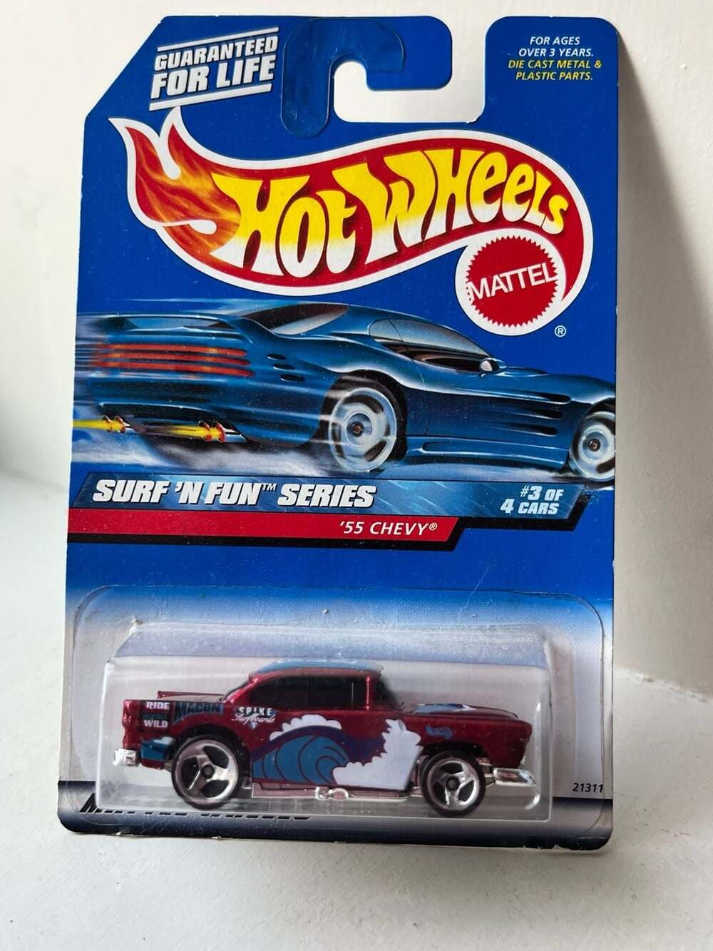 1999 Hot Wheels Surf 'N Fun Series '55 Chevy #3 of 4